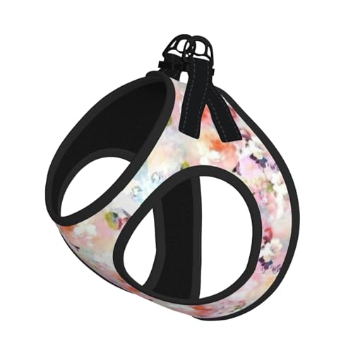 Hundegeschirr mit schönem rosa Blumendruck, reflektierend, verstellbar, ausbruchsicher, mit weichem, atmungsaktivem Netzgewebe, für kleine Haustiere und Kätzchen, Welpen Hundegeschirr mit schönem rosa Blumendruck, reflektierend, verstellbar, ausbruchsicher, mit weichem, atmungsaktivem Netzgewebe, für kleine Haustiere und Kätzchen, Welpen von ERhoug