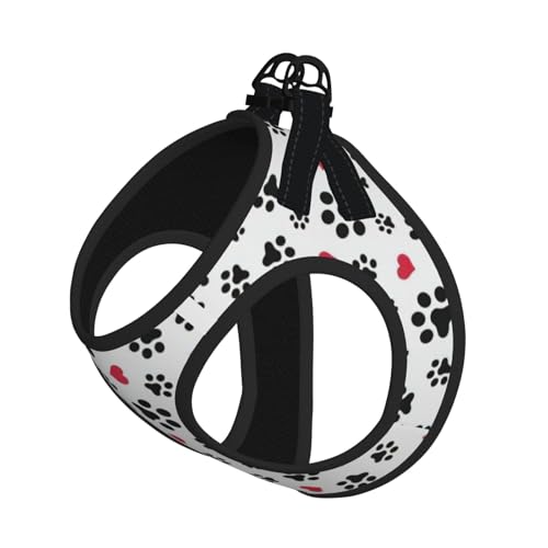 Love Cat Paw Heart Puppy Foot Print Harness Leash Set For Cat Dog, Reflective Adjustable Escape-Proof Vest Lead With Soft Breathable Mesh For Small Pets And Kitten Puppy Love Cat Paw Heart Puppy Foot Print Harness Leash Set For Cat Dog, Reflective Adjustable Escape-Proof Vest Lead With Soft Breathable Mesh For Small Pets And Kitten Puppy von ERhoug