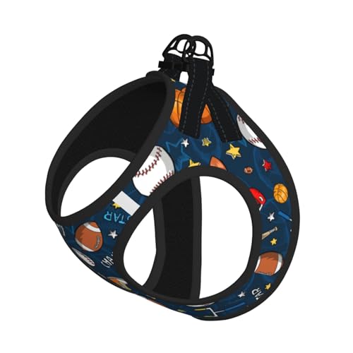 Sport-Leinen-Set mit Baseball-Spiel-Aufdruck, reflektierend, verstellbar, ausbruchsicher, mit weichem, atmungsaktivem Netzgewebe, für kleine Haustiere und Kätzchen, Welpen Sport-Leinen-Set mit Baseball-Spiel-Aufdruck, reflektierend, verstellbar, ausbruchsicher, mit weichem, atmungsaktivem Netzgewebe, für kleine Haustiere und Kätzchen, Welpen von ERhoug