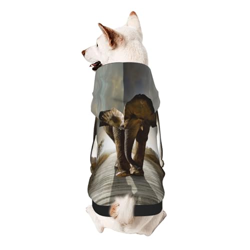 3D-Elefanten-Kapuzenpullover für kleine Haustiere, weich und atmungsaktiv, fusselt nicht leicht 3D-Elefanten-Kapuzenpullover für kleine Haustiere, weich und atmungsaktiv, fusselt nicht leicht von ESASAM