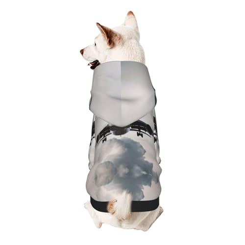 Airplane Art Kapuzenpullover für kleine Haustiere, weich und atmungsaktiv, fusselt nicht leicht von ESASAM