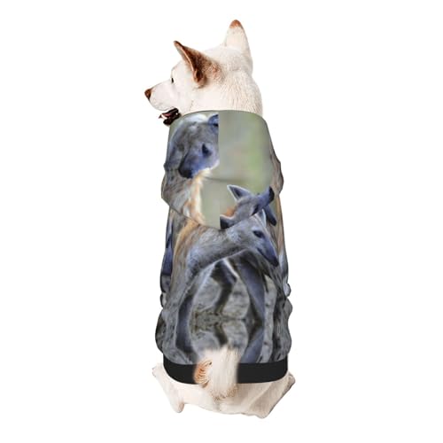 Animals Hyena Kapuzenpullover für kleine Haustiere, weich und atmungsaktiv, fusselt nicht leicht Animals Hyena Kapuzenpullover für kleine Haustiere, weich und atmungsaktiv, fusselt nicht leicht von ESASAM