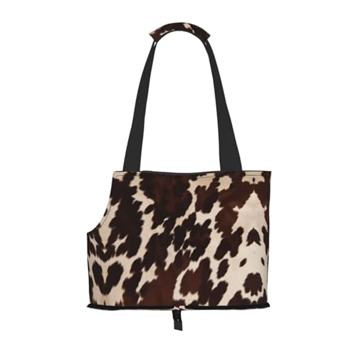 Braunes Rindsleder-tragbare faltbare Haustier-Schultertasche-Reisebegleiter von kleinen Cutes Braunes Rindsleder-tragbare faltbare Haustier-Schultertasche-Reisebegleiter von kleinen Cutes von ESASAM