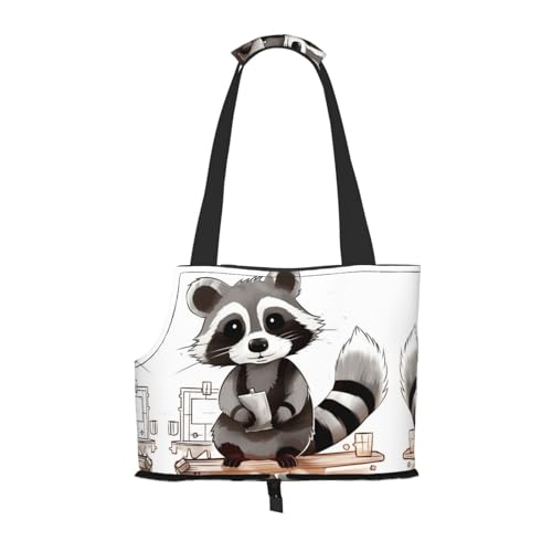 Cartoon Nette Waschbär Tragbare Faltbare Haustier Schulter Tasche-Reise Begleiter Von Kleinen Cutes von ESASAM