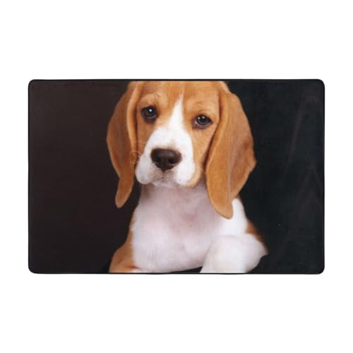 ESASAM Ovely Pet Beagle Bedruckter Teppich für Hunde, wasserabsorbierend und langlebig, geeignet für jeden Wohnraum von ESASAM