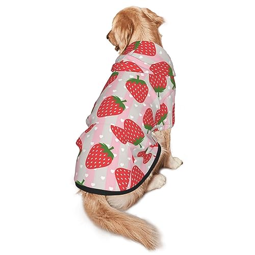 Erdbeer-Kapuzenpullover, Größe L und M, stilvoll und schön, warm und bequem von ESASAM