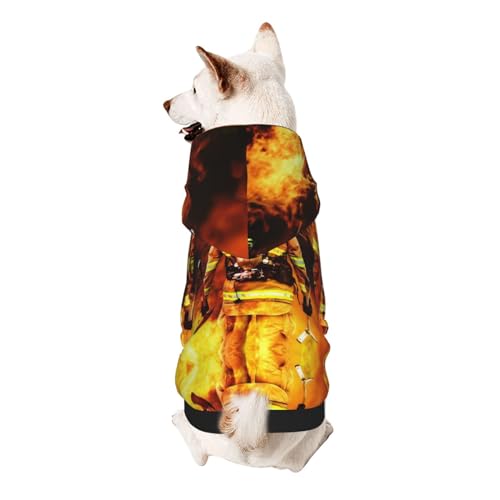 Feuerwehrmann Feuerwehrmann Flamme Kapuzenpullover für kleine Haustiere, weich und atmungsaktiv, fusselt nicht leicht Feuerwehrmann Feuerwehrmann Flamme Kapuzenpullover für kleine Haustiere, weich und atmungsaktiv, fusselt nicht leicht von ESASAM
