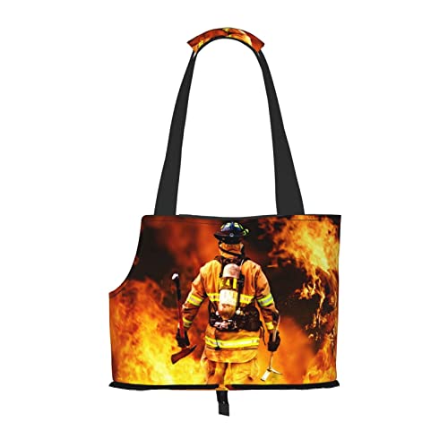 Feuerwehrmann Feuerwehrmann Flamme Tragbare Faltbare Haustier Umhängetasche Reise Begleiter von kleinen Cutes Feuerwehrmann Feuerwehrmann Flamme Tragbare Faltbare Haustier Umhängetasche Reise Begleiter von kleinen Cutes von ESASAM