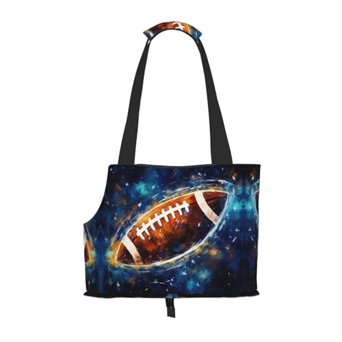 Galaxy Space American Football tragbare faltbare Haustier-Schultertasche, Reisebegleiter von kleinen Cutes von ESASAM