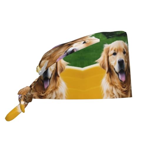 Golden Retriever Arbeitskappe für Hunde, Welpen, Haustiere, atmungsaktiv, leicht, atmungsaktiv, bequem und modisch zu tragen von ESASAM