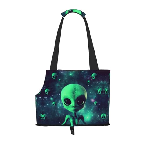 Green Alien tragbare faltbare Haustier-Umhängetasche-Reisebegleiter von kleinen Cutes von ESASAM