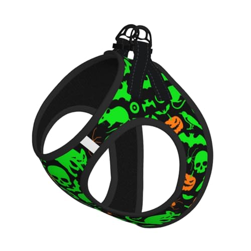 Grüner Geist Horror Halloween Kürbis kompakte Haustier-Strapsweste - das perfekte kleine Haustier für einen bequemen Spaziergang Grüner Geist Horror Halloween Kürbis kompakte Haustier-Strapsweste - das perfekte kleine Haustier für einen bequemen Spaziergang von ESASAM