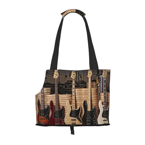 Haustier-Tragetasche für Gitarre, Bass, Musikinstrumente, kompakt und bequem, tragbare Haustier-Tragetasche für Reisen, von Fluggesellschaften zugelassen, Haustier-Tragetasche, Outdoor- und faltbare von ESASAM