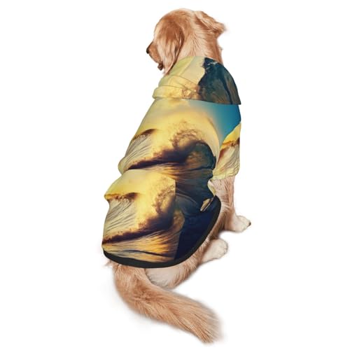 Kapuzenpullover, Motiv: Sonnenuntergang, Meer, Surfen, große und mittelgroße Haustiere, stilvoll und schön, warm und bequem Kapuzenpullover, Motiv: Sonnenuntergang, Meer, Surfen, große und mittelgroße Haustiere, stilvoll und schön, warm und bequem von ESASAM