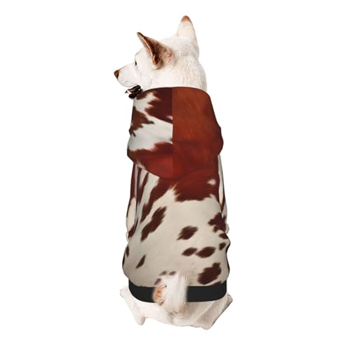 Kapuzenpullover aus Rindsleder, für kleine Haustiere, weich und atmungsaktiv, fusselfrei, Rot und Weiß von ESASAM
