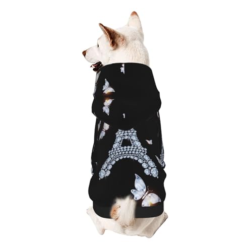 Kapuzenpullover für kleine Haustiere, Eiffelturm, weich und atmungsaktiv, fusselt nicht leicht Kapuzenpullover für kleine Haustiere, Eiffelturm, weich und atmungsaktiv, fusselt nicht leicht von ESASAM