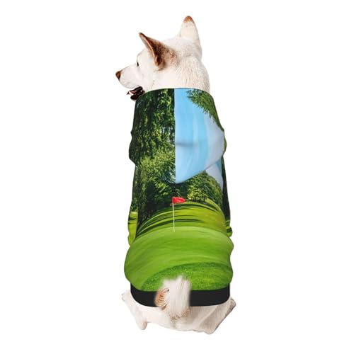 Kapuzenpullover für kleine Haustiere, Golfplatz, Rasen, weich und atmungsaktiv, fusselt nicht leicht Kapuzenpullover für kleine Haustiere, Golfplatz, Rasen, weich und atmungsaktiv, fusselt nicht leicht von ESASAM