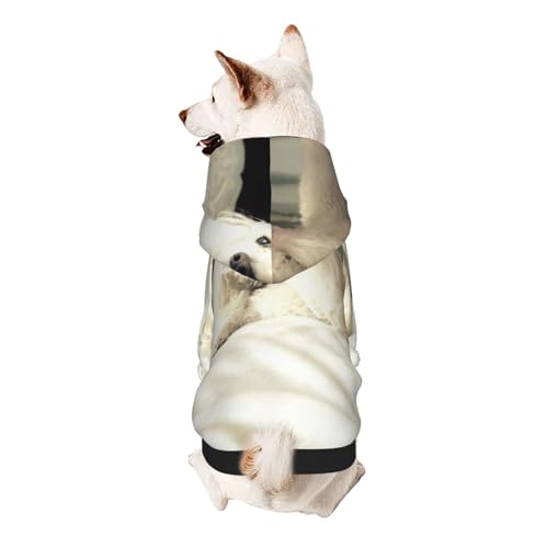 Kapuzenpullover für kleine Haustiere, Motiv: Französischer Pudel, weich und atmungsaktiv, fusselt nicht leicht von ESASAM