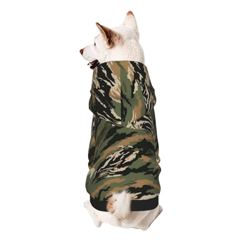 Kapuzenpullover für kleine Haustiere, mit Tigerstreifen, weich und atmungsaktiv, fusselt nicht leicht Kapuzenpullover für kleine Haustiere, mit Tigerstreifen, weich und atmungsaktiv, fusselt nicht leicht von ESASAM