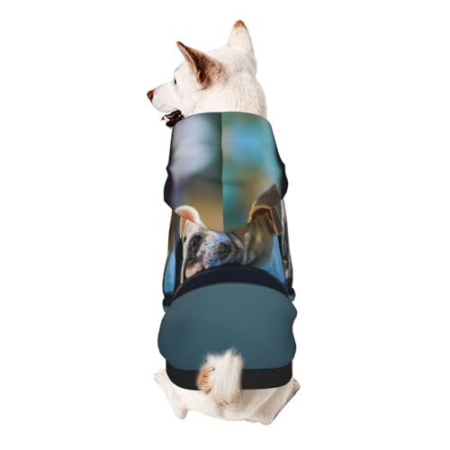 Kapuzenpullover für kleine Haustiere mit süßer Bulldogge, weich und atmungsaktiv, fusselt nicht leicht von ESASAM