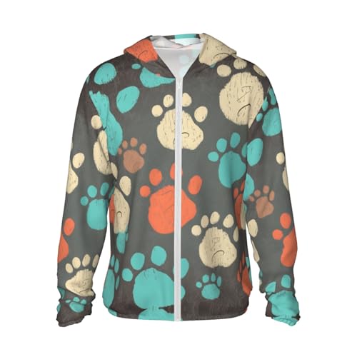 Kapuzenpullover mit Hundepfoten-Aufdruck – der beste Begleiter für leichten UV-Schutz bei Outdoor-Erkundungen Kapuzenpullover mit Hundepfoten-Aufdruck – der beste Begleiter für leichten UV-Schutz bei Outdoor-Erkundungen von ESASAM