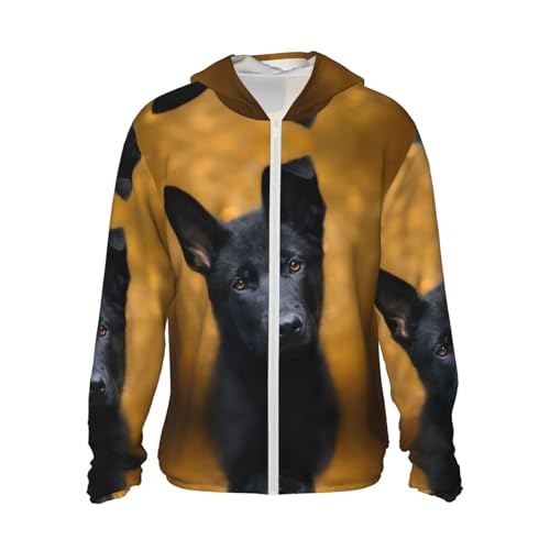Kapuzenpullover mit Sonnenschutz, Motiv: Deutscher Schäferhund, der beste Begleiter für leichten UV-Schutz bei Outdoor-Erkundungen Kapuzenpullover mit Sonnenschutz, Motiv: Deutscher Schäferhund, der beste Begleiter für leichten UV-Schutz bei Outdoor-Erkundungen von ESASAM