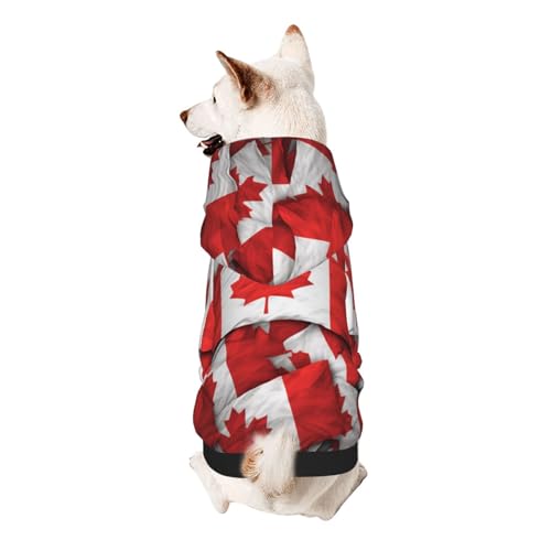 Kapuzenpullover mit kanadischer Flagge, weich und atmungsaktiv, fusselt nicht leicht von ESASAM