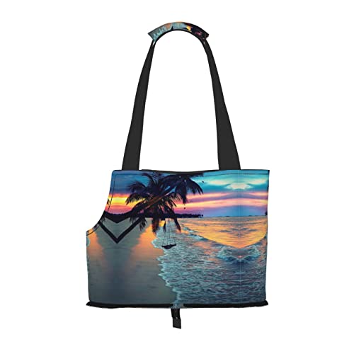 Kokosnuss Strand Sonnenuntergang Hängematte Tragbare Faltbare Haustier Schultertasche Reise Begleiter Von Kleinen Cutes Kokosnuss Strand Sonnenuntergang Hängematte Tragbare Faltbare Haustier Schultertasche Reise Begleiter Von Kleinen Cutes von ESASAM