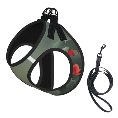 Kompakte Strapsweste für Haustiere, Lotusblume und Libelle, das perfekte kleine Haustier für einen bequemen Spaziergang Kompakte Strapsweste für Haustiere, Lotusblume und Libelle, das perfekte kleine Haustier für einen bequemen Spaziergang von ESASAM