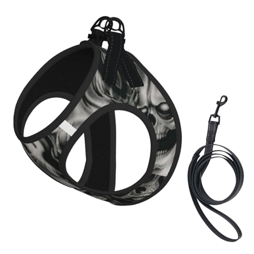 Kompakte Strapsweste für Haustiere, Motiv: cooler böser Totenkopf - das perfekte kleine Haustier für einen bequemen Spaziergang Kompakte Strapsweste für Haustiere, Motiv: cooler böser Totenkopf - das perfekte kleine Haustier für einen bequemen Spaziergang von ESASAM