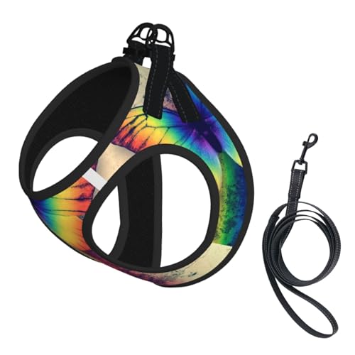 Kompakte Strapsweste für Haustiere, Regenbogen-Schmetterling, das perfekte kleine Haustier für einen bequemen Spaziergang Kompakte Strapsweste für Haustiere, Regenbogen-Schmetterling, das perfekte kleine Haustier für einen bequemen Spaziergang von ESASAM