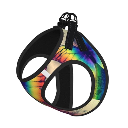 Kompakte Strapsweste für Haustiere, Regenbogen-Schmetterling, das perfekte kleine Haustier für einen bequemen Spaziergang Kompakte Strapsweste für Haustiere, Regenbogen-Schmetterling, das perfekte kleine Haustier für einen bequemen Spaziergang von ESASAM