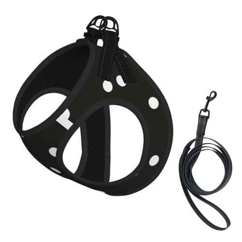 Kompakte Strapsweste für Haustiere, Schwarz und Weiß gepunktet, das perfekte kleine Haustier für einen bequemen Spaziergang Kompakte Strapsweste für Haustiere, Schwarz und Weiß gepunktet, das perfekte kleine Haustier für einen bequemen Spaziergang von ESASAM