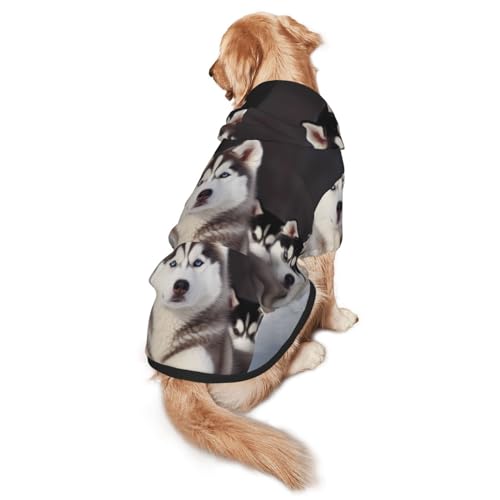 Lovely Husky Kapuzenpullover für große und mittelgroße Haustiere, stilvoll und schön, warm und bequem von ESASAM