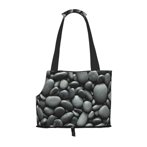 Many Black Pebbles Pet Tote Bag - Compact And Comfortable Portable Pet Carrier For Travel - Airline Approved Airline Approved Pet Tote Bag Outdoor And Foldable Pet Tote Bag von ESASAM