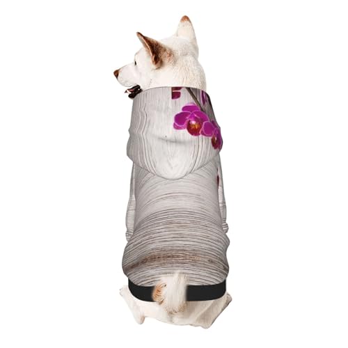 Orchideen-Kapuzenpullover für kleine Haustiere, weich und atmungsaktiv, fusselt nicht leicht Orchideen-Kapuzenpullover für kleine Haustiere, weich und atmungsaktiv, fusselt nicht leicht von ESASAM