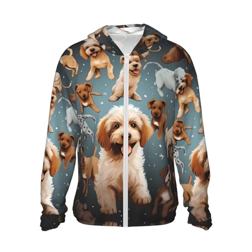 Puppy Doodles Sonnenschutz-Kapuzenpullover – der beste Begleiter für leichten UV-Schutz bei Outdoor-Erkundungen Puppy Doodles Sonnenschutz-Kapuzenpullover – der beste Begleiter für leichten UV-Schutz bei Outdoor-Erkundungen von ESASAM