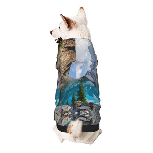 Rocky Mountains Kapuzenpullover für kleine Haustiere, weich und atmungsaktiv, fusselt nicht leicht von ESASAM