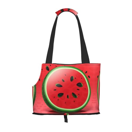 Rote Wassermelone tragbare faltbare Haustier-Schultertasche-Reisebegleiter von kleinen Cutes von ESASAM