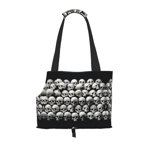 Skull 2 tragbare faltbare Haustier-Schultertasche, Reisebegleiter von kleinen Cutes von ESASAM