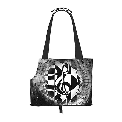 Tragbare faltbare Haustier-Schultertasche, Musik-Thema, Musikschlüssel, Reisebegleiter von kleinen Cutes Tragbare faltbare Haustier-Schultertasche, Musik-Thema, Musikschlüssel, Reisebegleiter von kleinen Cutes von ESASAM