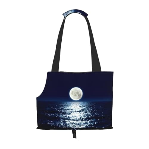 Vollmond in der Nacht tragbare faltbare Haustier-Schultertasche-Reisebegleiter von kleinen Cutes Vollmond in der Nacht tragbare faltbare Haustier-Schultertasche-Reisebegleiter von kleinen Cutes von ESASAM
