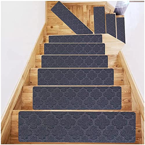 ESBANT Teppich-Treppenstufen-Set,Treppenteppiche für und Hunde,weiche Treppenstufen,rutschfeste Teppichmatte,20,3 x 76,2 cm,Selbstklebende Treppenstufen für Treppenstufen im Innen- und Außenbereich ESBANT Teppich-Treppenstufen-Set,Treppenteppiche für und Hunde,weiche Treppenstufen,rutschfeste Teppichmatte,20,3 x 76,2 cm,Selbstklebende Treppenstufen für Treppenstufen im Innen- und Außenbereich von ESBANT