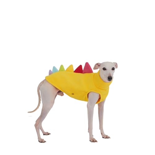 ESCCBOO Einteiler für italienische Windhunde und Dackel, Fleece, Dinosaurier, ärmellos, gemütlicher Rollkragen-Kostüm, Outfit für Mini-Dackel, italienische Windhunde, Whippets, Gelb, Größe L ESCCBOO Einteiler für italienische Windhunde und Dackel, Fleece, Dinosaurier, ärmellos, gemütlicher Rollkragen-Kostüm, Outfit für Mini-Dackel, italienische Windhunde, Whippets, Gelb, Größe L von ESCCBOO
