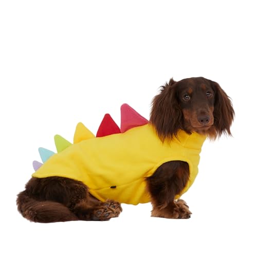 ESCCBOO Einteiler für italienische Windhunde und Dackel, Fleece, Dinosaurier, ärmellos, gemütlicher Rollkragen-Kostüm, Outfit für Mini-Dackel, italienische Windhunde, Whippets, Gelb, Größe XXL ESCCBOO Einteiler für italienische Windhunde und Dackel, Fleece, Dinosaurier, ärmellos, gemütlicher Rollkragen-Kostüm, Outfit für Mini-Dackel, italienische Windhunde, Whippets, Gelb, Größe XXL von ESCCBOO