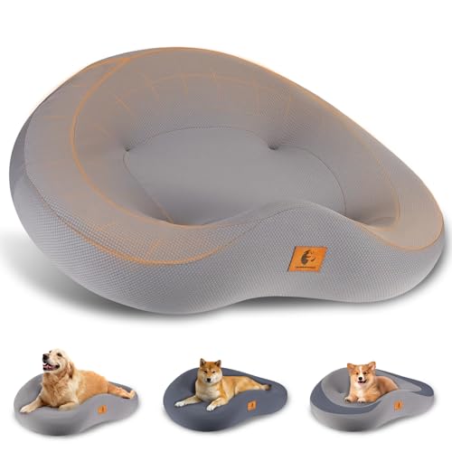 ESCRODOI Orthopädische Hundebetten für große/mittelgroße Hunde, 22,9 cm dick, aus reinem Memory-Schaum, mit abnehmbarem, waschbarem Bezug, wasserdichte Couch, Haustierbett, 60D hohe Dichte, kaufest, ESCRODOI Orthopädische Hundebetten für große/mittelgroße Hunde, 22,9 cm dick, aus reinem Memory-Schaum, mit abnehmbarem, waschbarem Bezug, wasserdichte Couch, Haustierbett, 60D hohe Dichte, kaufest, von ESCRODOI