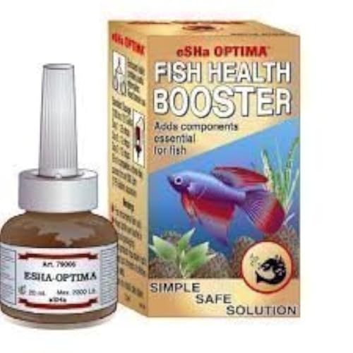 eSHA Optima - Fisch Tank Behandlung verbessert die Fisch Gesundheit, 20 Ml, 6E+1 Gramm, Aquarien-Pond-Wasserbehandlung, Aquarium, Teich eSHA Optima - Fisch Tank Behandlung verbessert die Fisch Gesundheit, 20 Ml, 6E+1 Gramm, Aquarien-Pond-Wasserbehandlung, Aquarium, Teich von ESHA