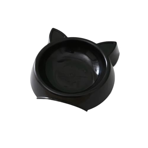 Charmanter, rutschfester Hundenapf in Katzenform, leicht zu reinigen, perfekt für kleine, mittelgroße Haustiere (schwarz) von ESMENATZLS