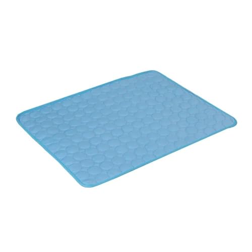 ESMENATZLS Kühlmatte für Hunde, Sommer, Kühlbett, extra groß für kleine und große Hunde, Haustierzubehör, Katze, strapazierfähige Decke, Sofa, Katze, Eiskissen-Decke (Blau, L 70 x 55 cm) von ESMENATZLS