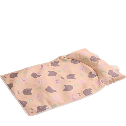 ESMENATZLS Waschbare Kühlmatte für Hunde, bequem, atmungsaktiv, weich, feuchtigkeitsbeständig, Katzenschlaf, kaltes Bett, Haustier (Bär, L) von ESMENATZLS